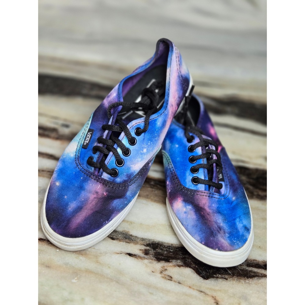 Vans Authentic Lo Pro Galaxy Cosmic Print Sneakers Blue Purple Mens 4 Womens 5.5